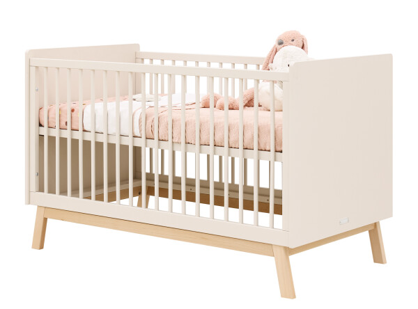 Saba 2 piece nursery furniture set with bench bed Dune/Natural