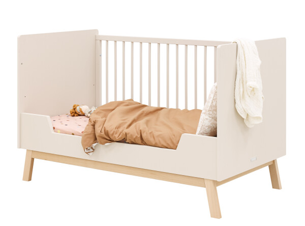 Saba 3 piece nursery furniture set with bench bed Dune/Natural