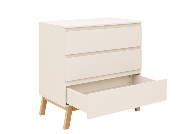 Saba 3 piece nursery furniture set with bench bed Dune/Natural