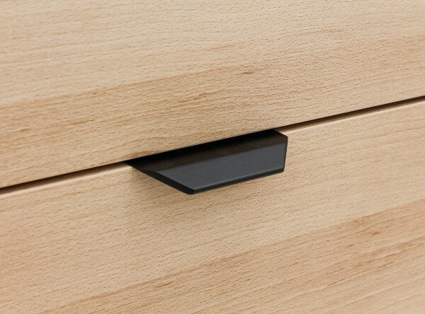Dresser with 3 drawers Fay Natural/Matt Black