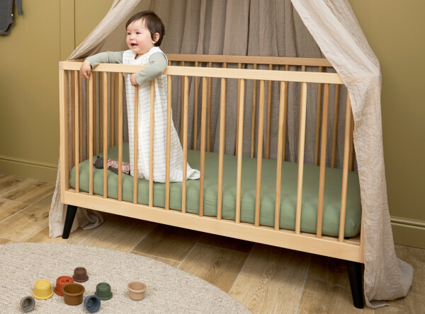 Bed 60x120 Fay Natural/Matt Black