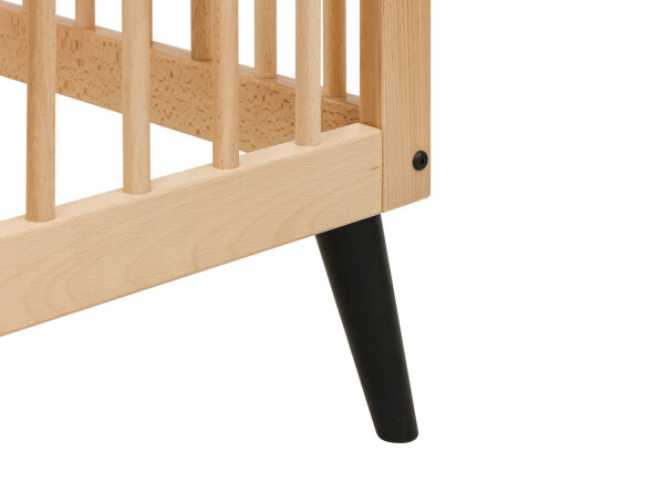 Bed 60x120 Fay Natural/Matt Black