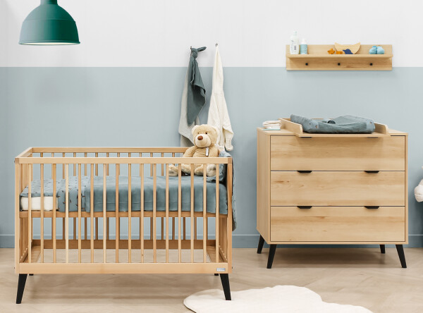 Fay 2-part nursery Natural/Matt Black